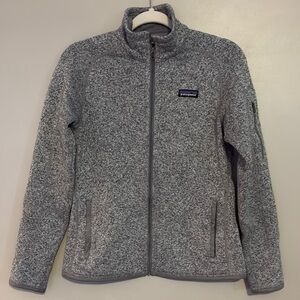 Patagonia Gray Teddy Jacket with Stand-Up Collar